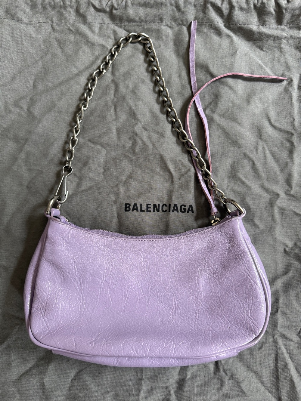 Le Cagole Mini Leather Shoulder Bag - Picture 7 of 12